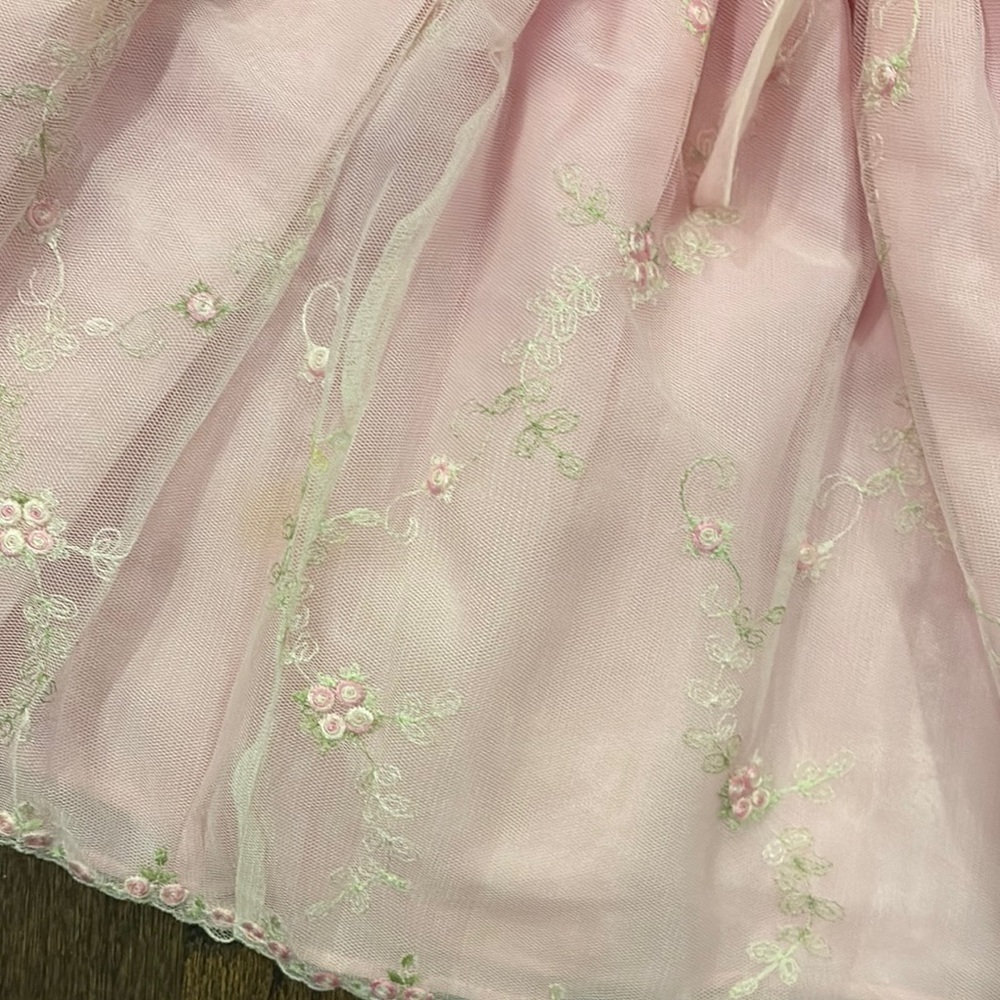 Pink Sleeveless Dress with Floral Embroidery size 2T - Picture 7 of 7